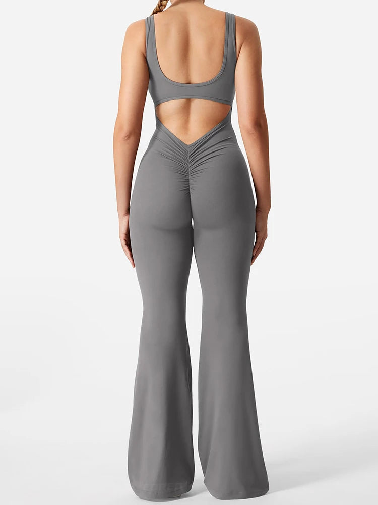 Luna Open-Back Jumpsuit – Minimal Elegance & Motion