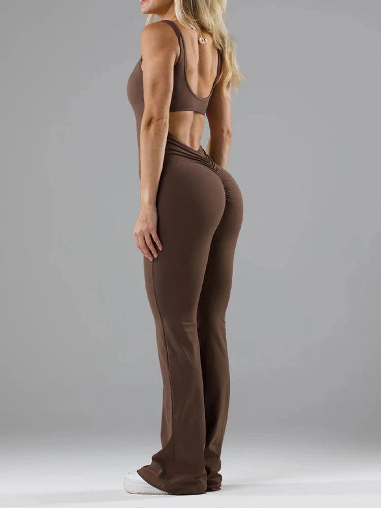 Luna Open-Back Jumpsuit – Minimal Elegance & Motion