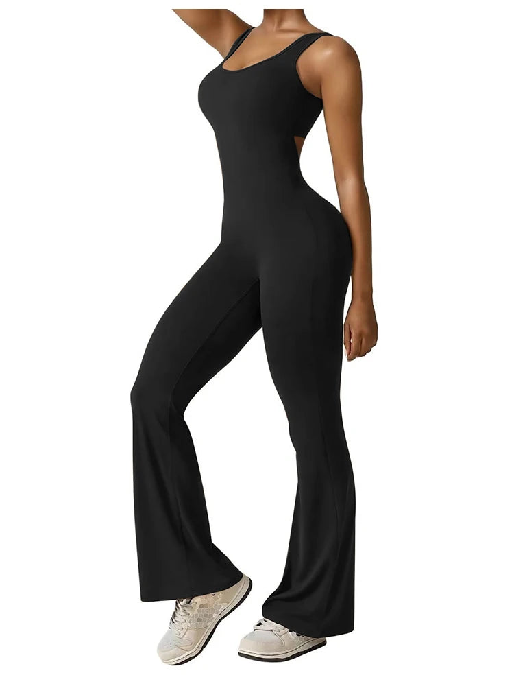 Luna Open-Back Jumpsuit – Minimal Elegance & Motion